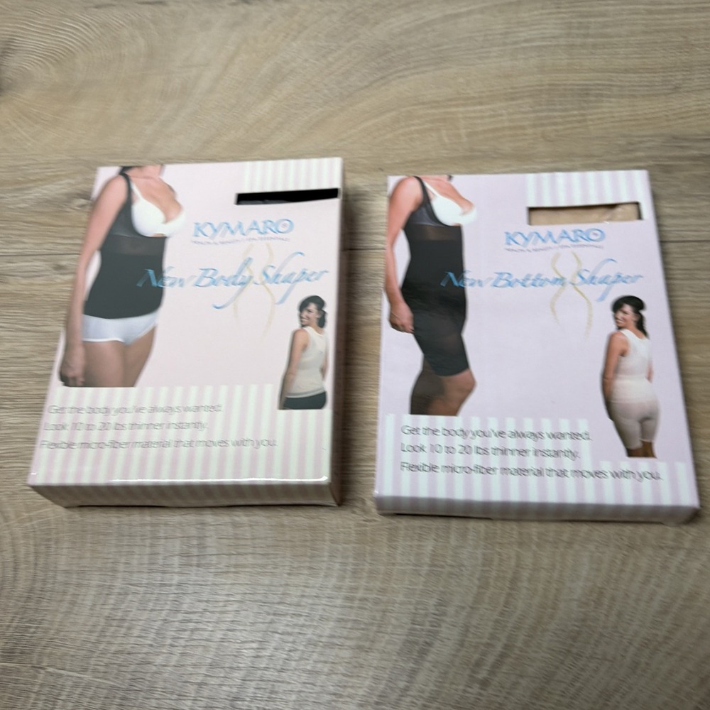 Kymaro Body Shaper Bottom Shaper Medium Black Nude Shapewear 2 Piece Lot New
